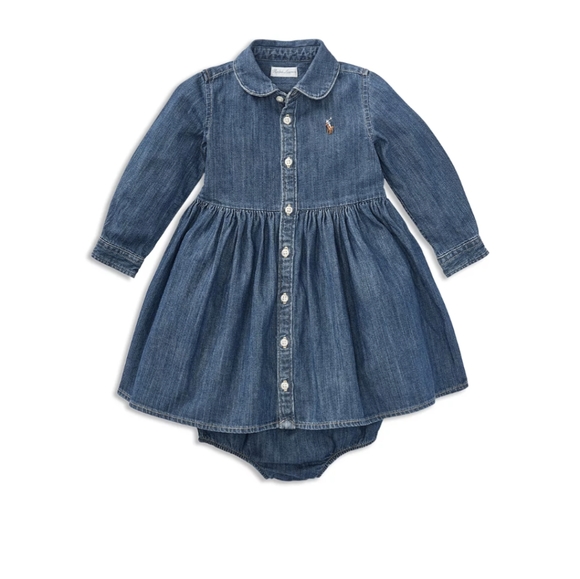 Ralph Lauren Other - Ralph Lauren girl denim dress 9M